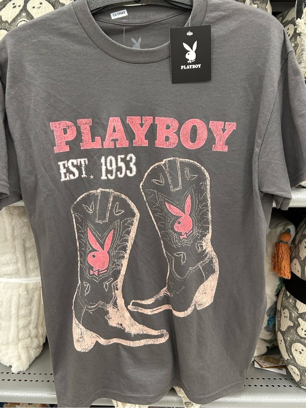 Playboy T-Shirt Cowgirl Boots Graphic